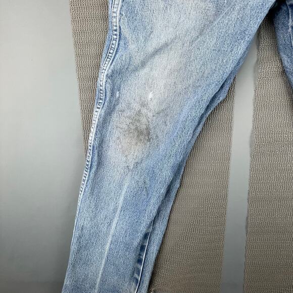 Wrangler FR13MWZ Flame Resistant Jeans 34x36 Light Wash Workwear HRC2 Distressed - Picture 7 of 12